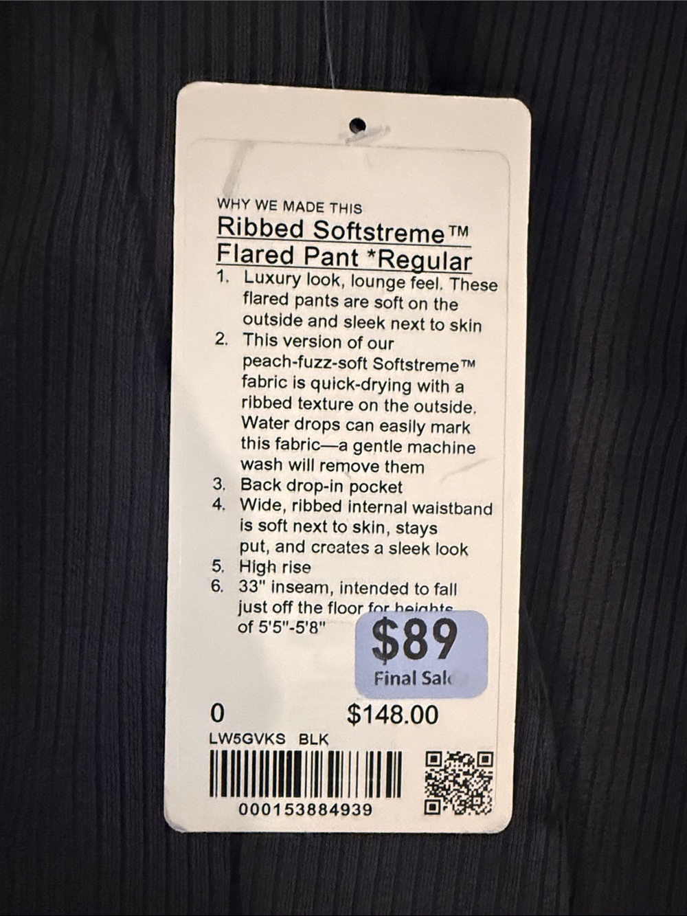 Lululemon Ribbed softstreme - Picture 5 of 5